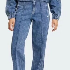 Adidas Women's Premium Essentials Denim Straight Leg Pants